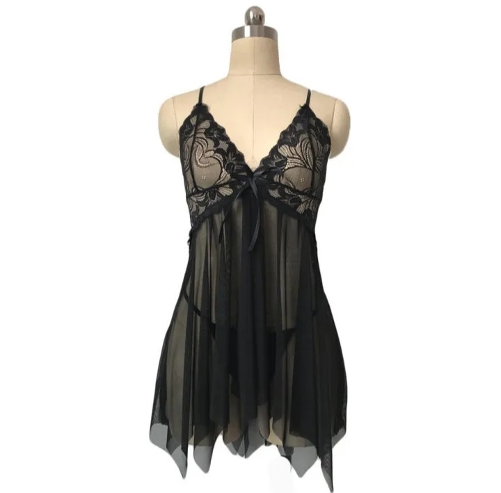 ব্ল্যাক লেস এলিগ্যান্ট নাইটওয়্যার (Black Lace Elegant Nightwear)